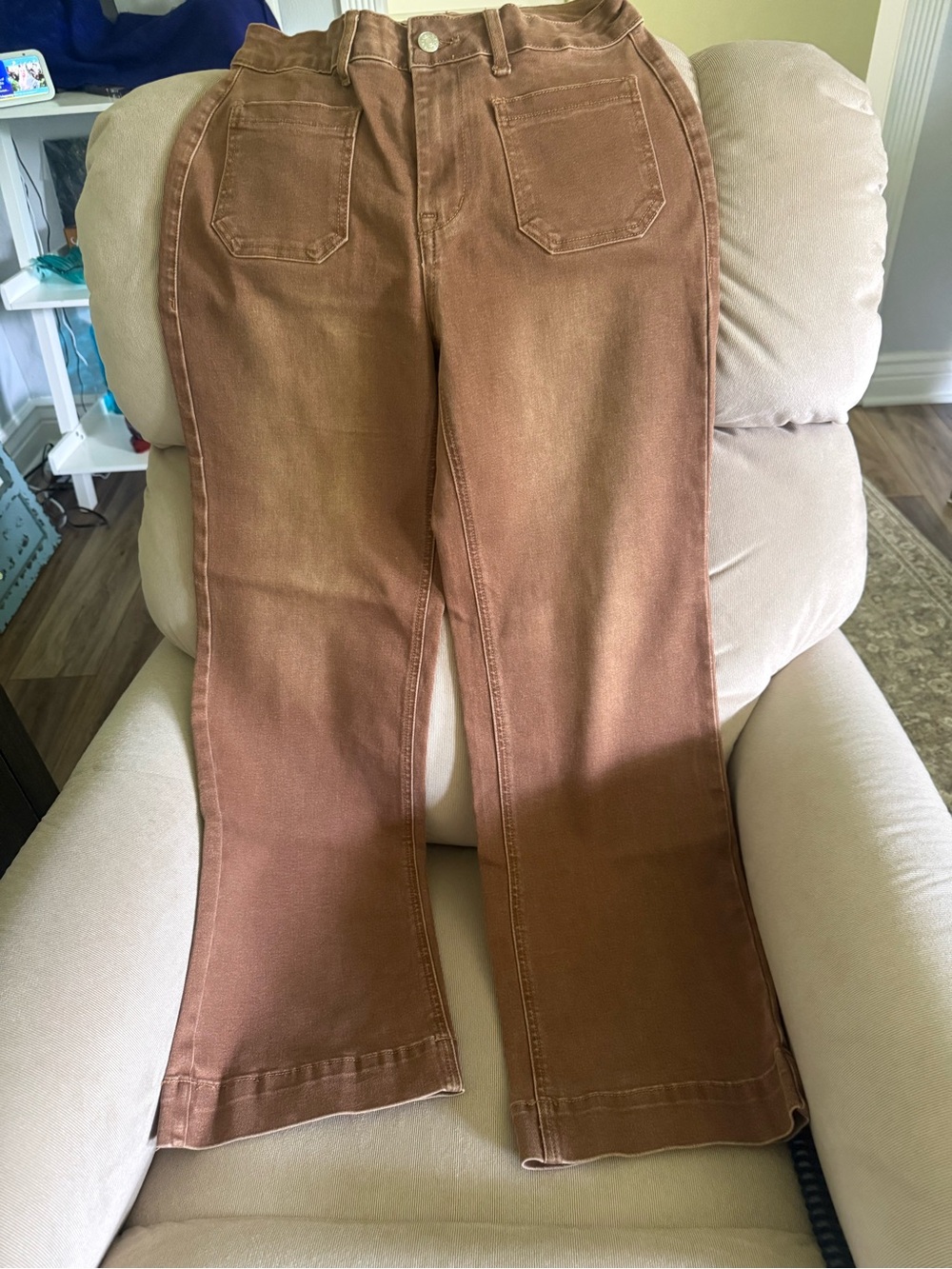 Women's High-Rise Brown Jeans